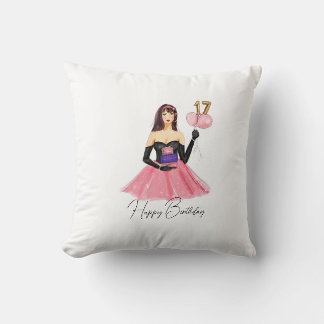 Happy 17th birthday  kudde (Framsida)