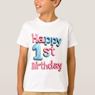Happy 1st Birthday - Happy 1st Birthday Greeting  T Shirt