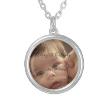 Happy 1st birthday name photo date stylish calligr