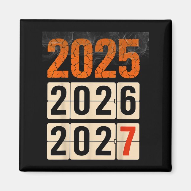 Happy 2026 2027 New Year Funny 67 Meme Six Seven M Magnet (Framsidan)