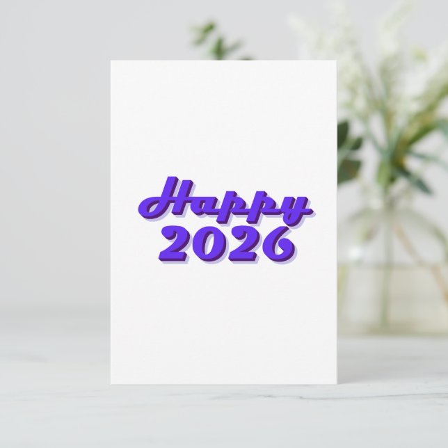 Happy 2026 inbjudningar (Stående Fram)