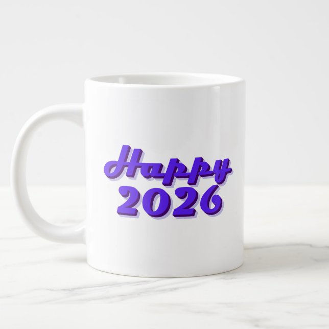 Happy 2026 jumbo mugg (Vänster)