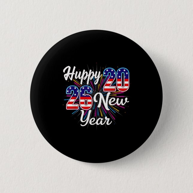 Happy 2026 New Year Patriotic Fireworks Design Par Knapp (Framsida)