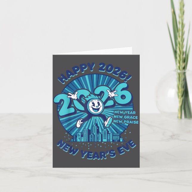 Happy 2026 New Year's Eve Celebration Design  Kort (Framsida)