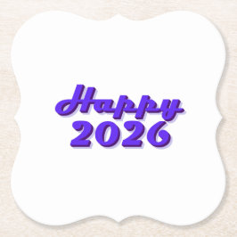 Happy 2026 underlägg papper