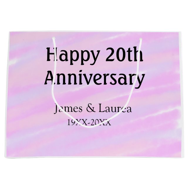 Happy 20th anniversary pink purple pastel name bol (Framsidan)