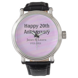 Happy 20th anniversary pink purple pastel name bol armbandsur