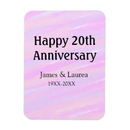 Happy 20th anniversary pink purple pastel name bol magnet