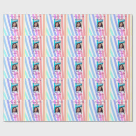 Happy 20th Birthday rainbow rustic boho lines phot Presentpapper