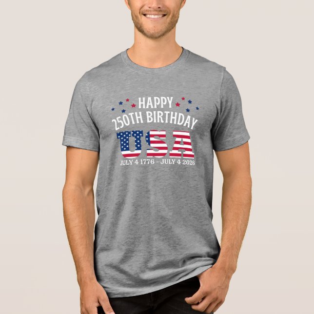 Happy 250th birthday USA T Shirt (Framsida)