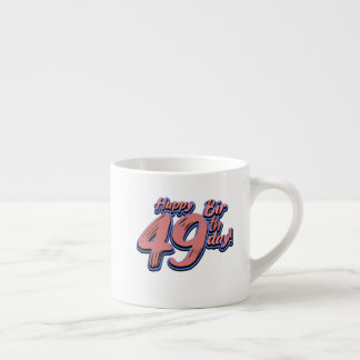 Happy 49th Birthday paint font Espressomugg