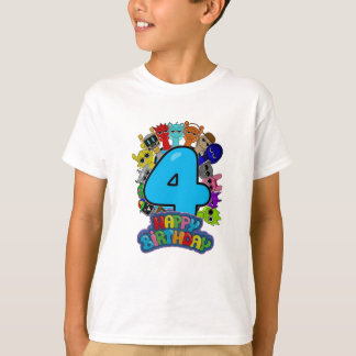 Happy 4th Birthday Sprunki - Simon Oren Funbot T Shirt