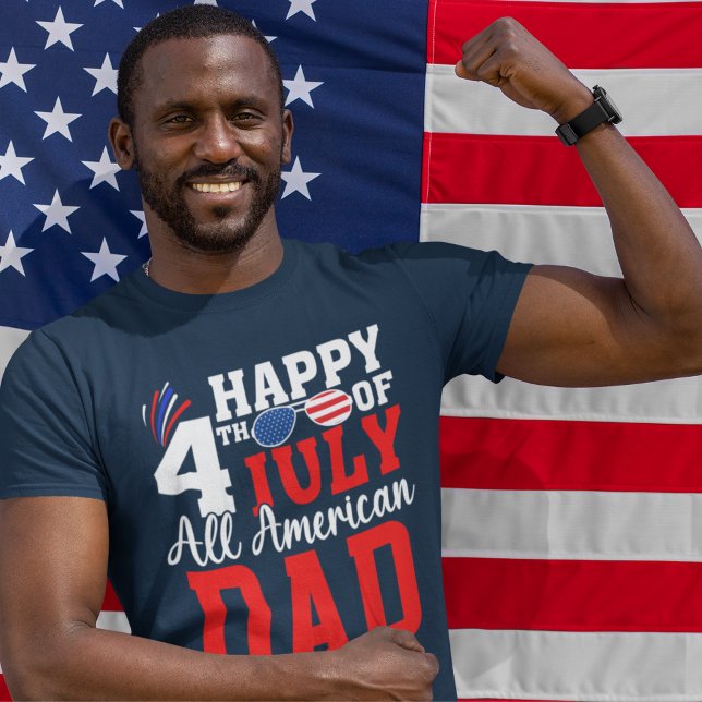 Happy 4th July All American Dad - American DAD T Shirt (Skapare uppladdad)