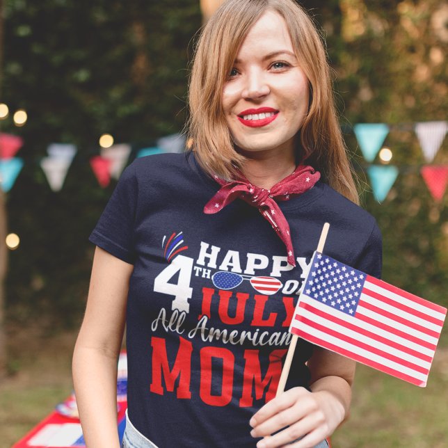 Happy 4th July all american Mom - 4th July T Shirt (Skapare uppladdad)