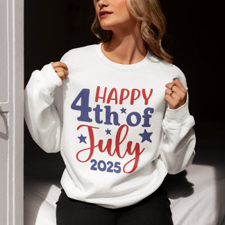 Happy 4th of July 2025 - Patriotic Design in Red & T Shirt