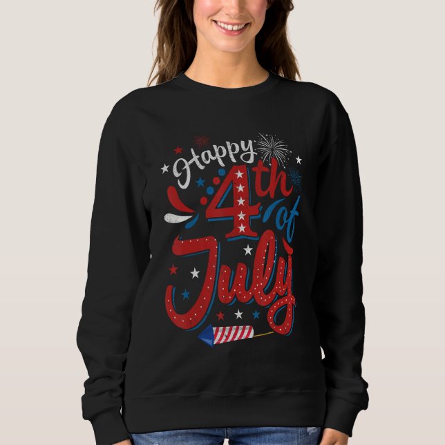 Happy 4th Of July Cool Independence Day Patriotic  T Shirt (Framsida)