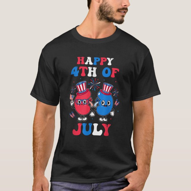 Happy 4th Of July Nephrology Technician Dialysis N T Shirt (Framsida)