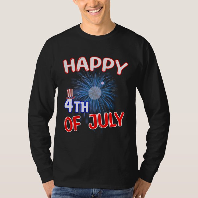 Happy 4th of July T Shirt (Framsida)