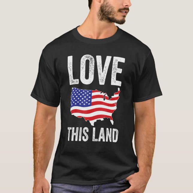 Happy 4th Of July US Flag Patriotic American 1 T Shirt (Framsida)
