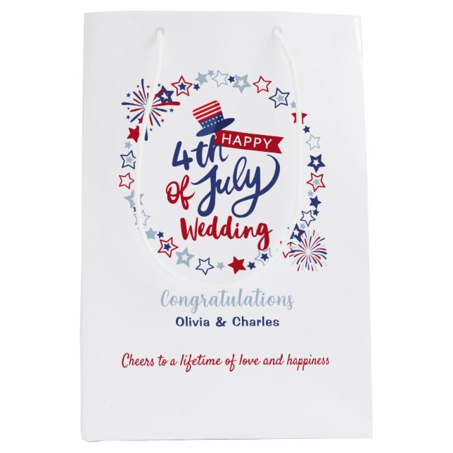 Happy 4th of July Wedding Congratulations Custom  (Framsidan)