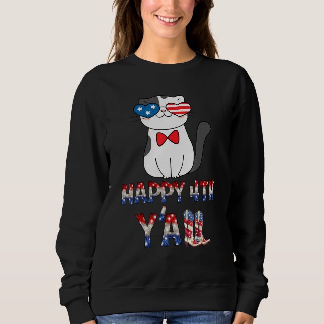 Happy 4th Yall Fourth Of July Patriotic USA United T Shirt (Framsida)