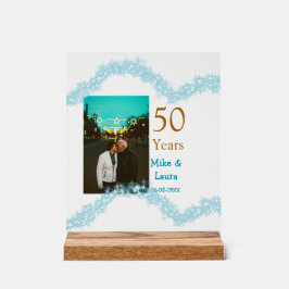 Happy 50th anniversary add couple name date weddin