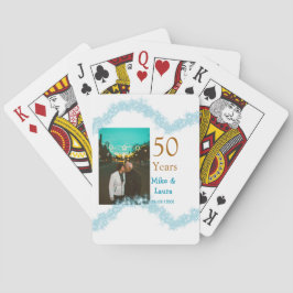 Happy 50th anniversary add couple name date weddin casinokort