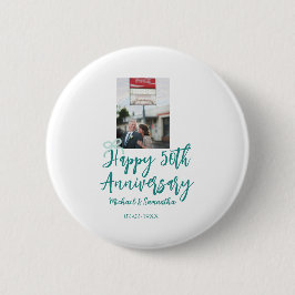 Happy 50th anniversary photo turquoise bow name da knapp