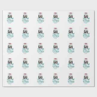 Happy 50th anniversary photo turquoise bow name da presentpapper