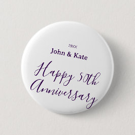 Happy 50th anniversary purple name year simple  knapp