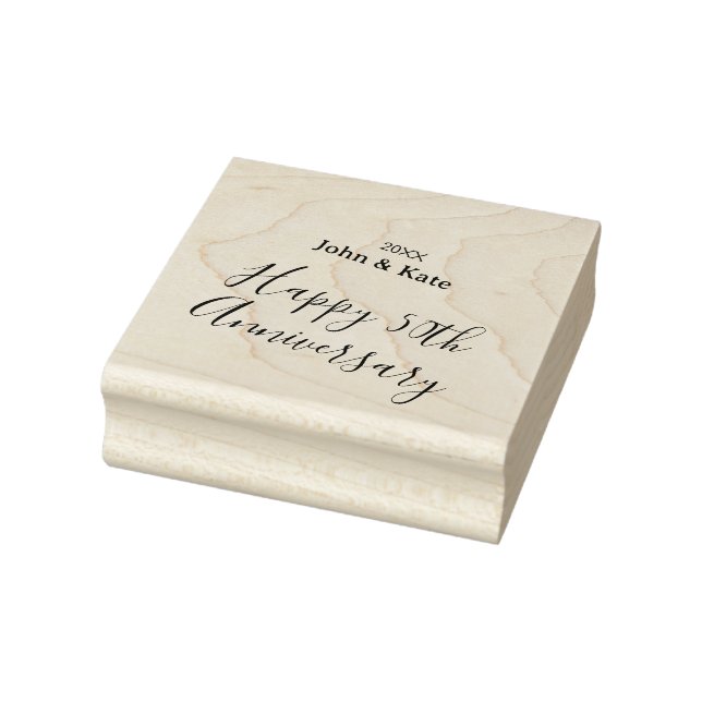 Happy 50th anniversary purple name year simple  stämpel (Stämpel)