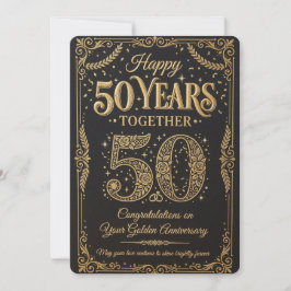 Happy 50Years Celebration Card Inbjudningar