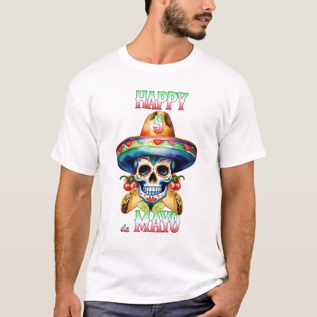 Happy 5 de Mayo T Shirt (Framsida)