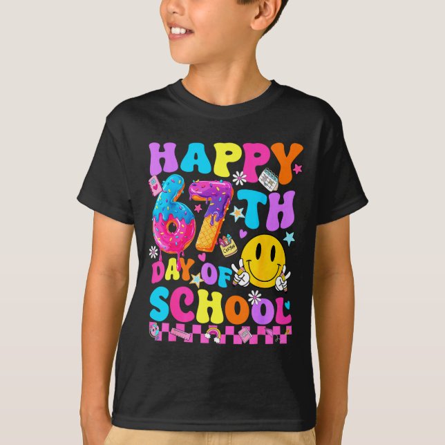 Happy 67 Days Of School 67th Day Smarter Six Seven T Shirt (Framsida)
