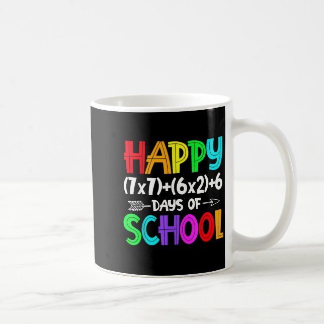 Happy 67 Days Of School Math Teacher Students Six  Kaffemugg (Höger)