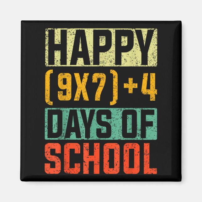 Happy 67 Days Of School Math Teacher Students Six  Magnet (Framsidan)