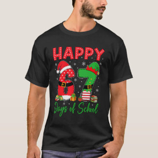 Happy 67 Days Of School Six Seven 67 Christmas San T Shirt