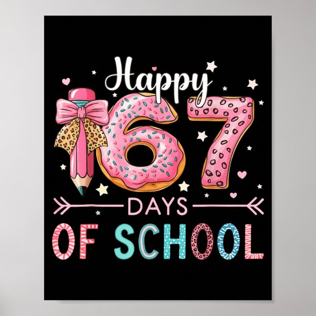 Happy 67 Days Of School Six Seven Meme Boy Girl Te Poster (Framsidan)