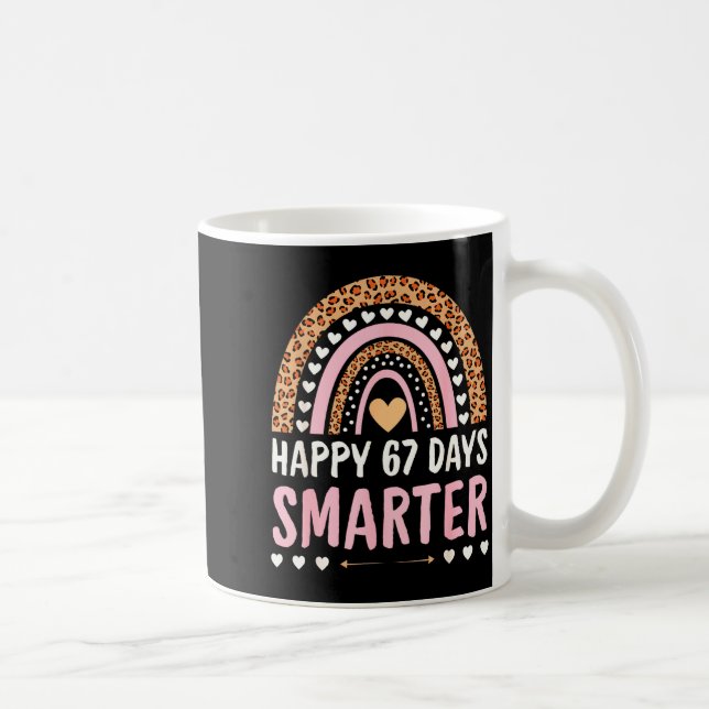 Happy 67 Days Smarter 67th Day Of School Rainbow G Kaffemugg (Höger)