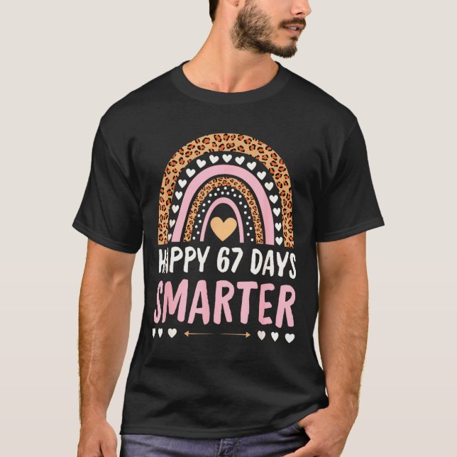 Happy 67 Days Smarter 67th Day Of School Rainbow G T Shirt (Framsida)
