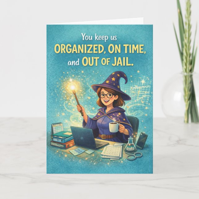 Happy Admin Pro Day - You're a Wizard! Kort (Framsida)