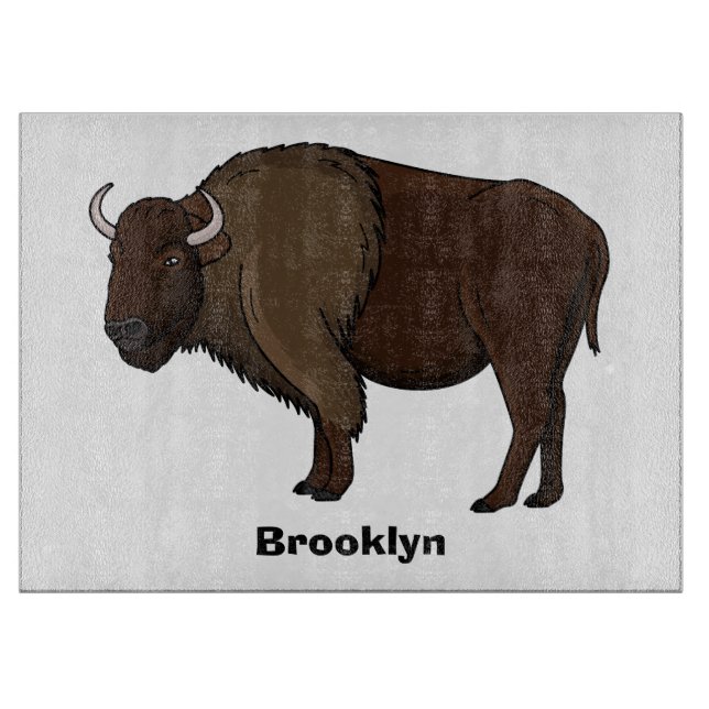 Happy American bison buffalo illustration (Framsidan)