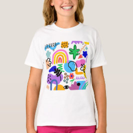 Happy and colorful abstract designs t shirt