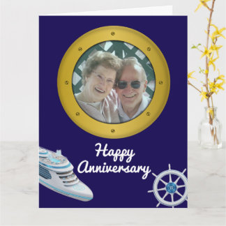 Happy Anniversary Cruise Ship Romantic Nautical Kort