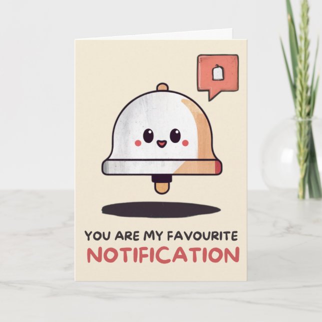 Happy Anniversary Cute Funny Notification Card Kort (Framsida)