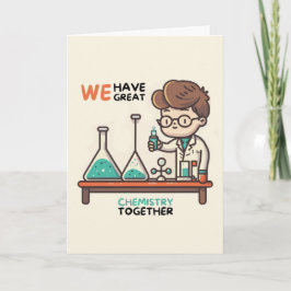 Happy Anniversary Cute Funny Simple Chemistry Card Kort