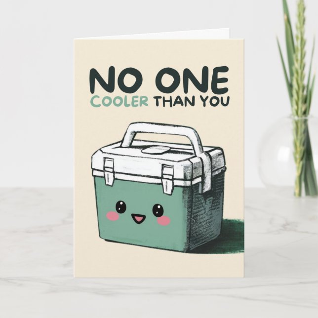 Happy Anniversary Cute Funny Simple Coolbox Card Kort (Framsida)