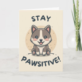 Happy Anniversary Cute Funny Simple Dog Card  Kort