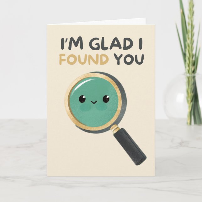 Happy Anniversary Cute Funny Simple Glass Card Kort (Framsida)