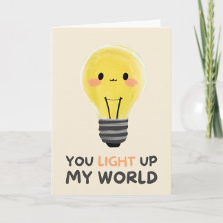 Happy Anniversary Cute Funny Simple Light Card Kort